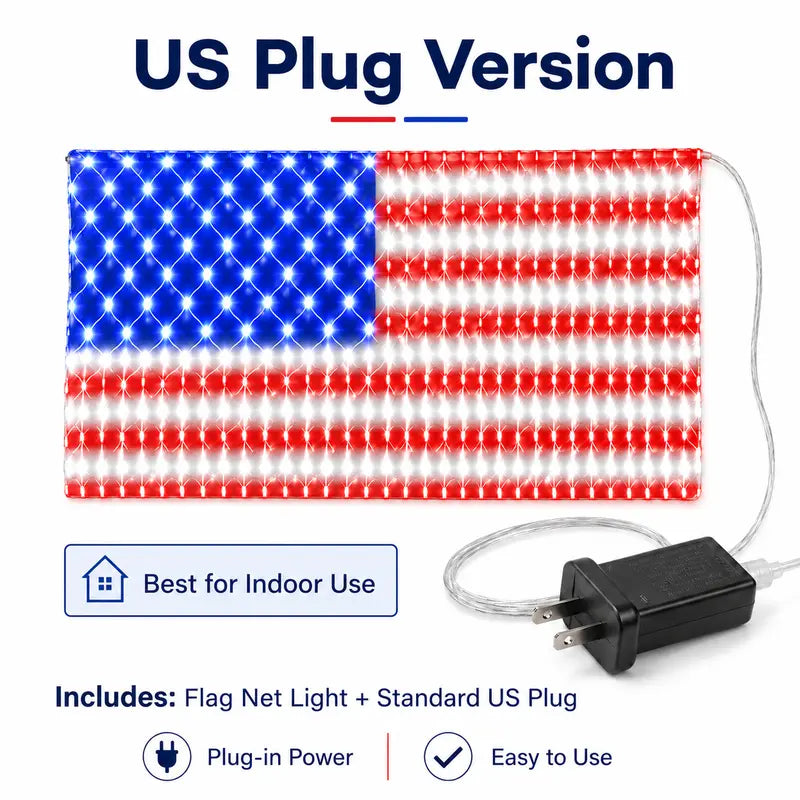 Outdoor solar American flag light, 6.5 ft x 3.28 ft, ultra-bright; suitable for Independence Day, National Day, and Memorial Day decorations; waterproof solar outdoor light