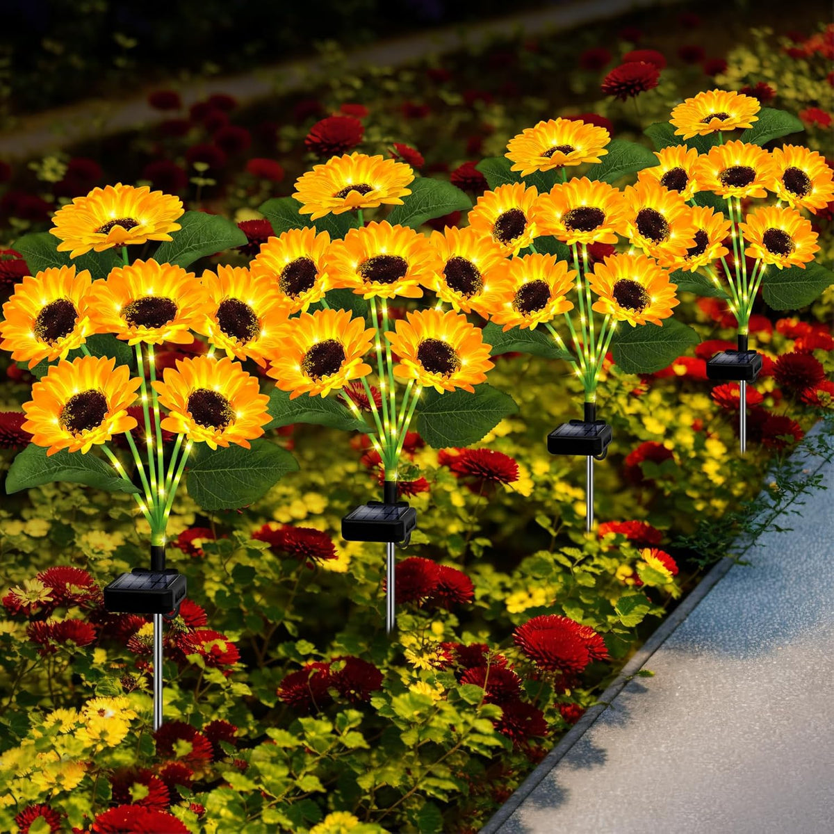 🔥Hot Sale 49% off🌟🌻 Solar Powered LED Sunflower Garden Lights Set