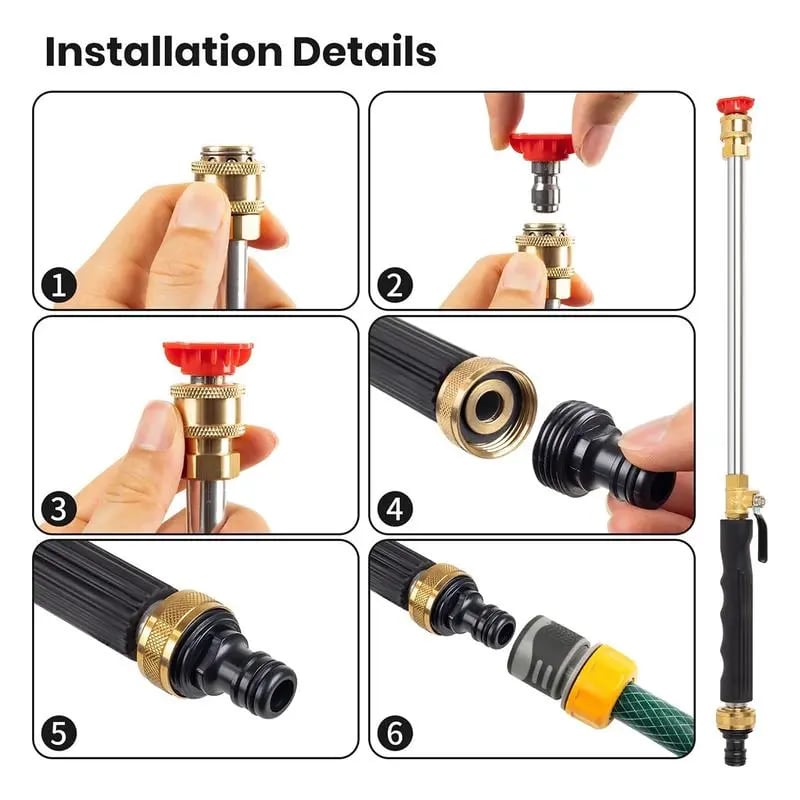 💦 High-Pressure Spray Wand for Garden Hoses – Powerful Outdoor Cleaning Tool