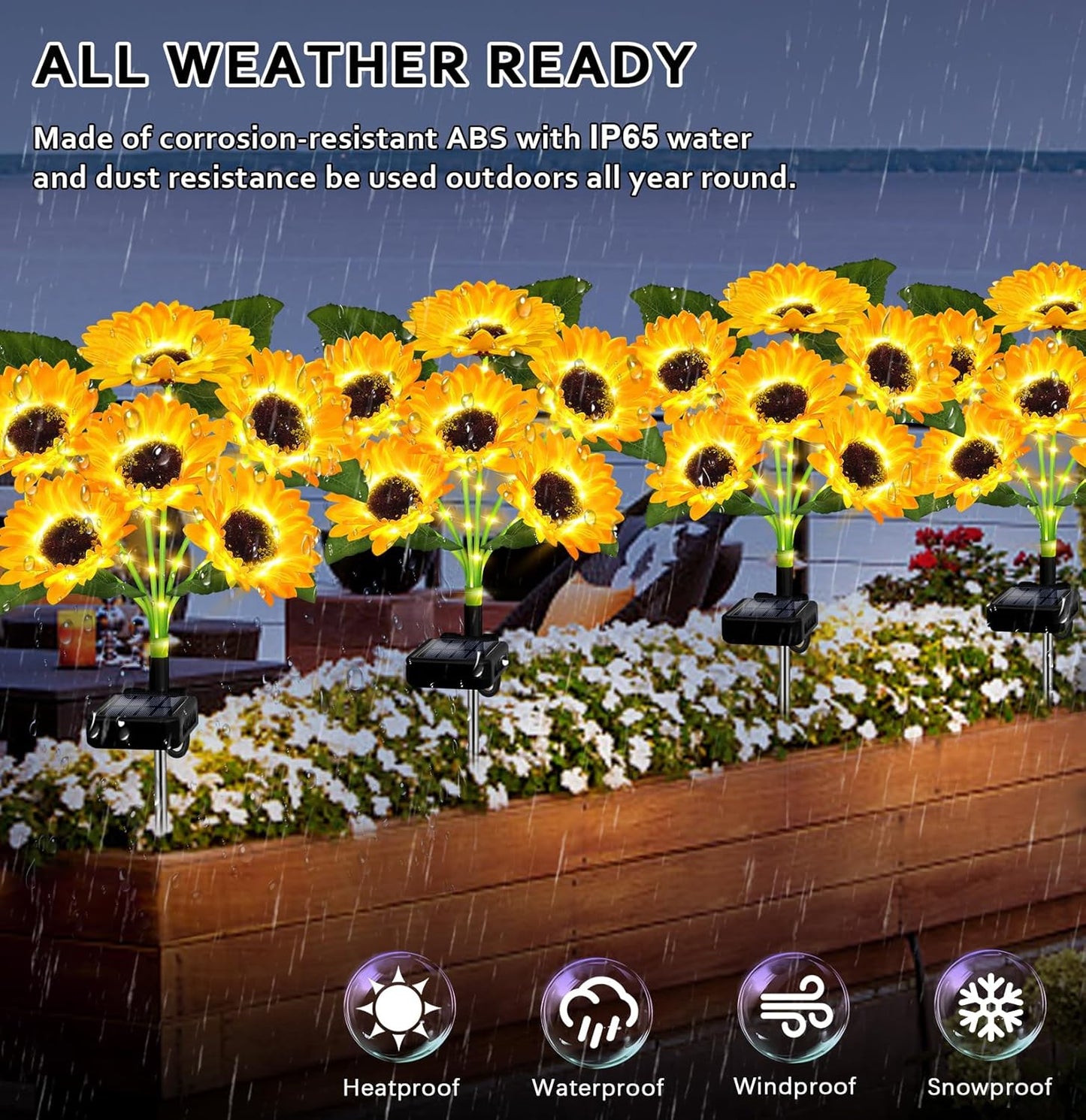🔥Hot Sale 49% off🌟🌻 Solar Powered LED Sunflower Garden Lights Set