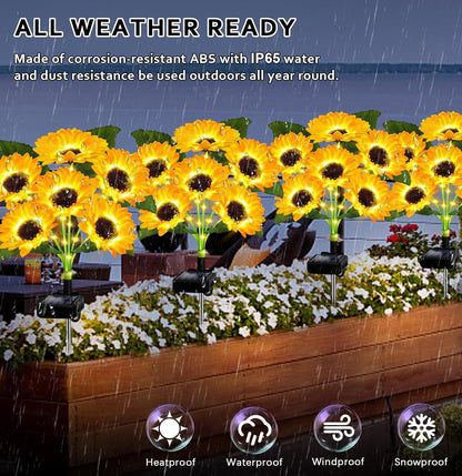 🔥Hot Sale 49% off🌟🌻 Solar Powered LED Sunflower Garden Lights Set