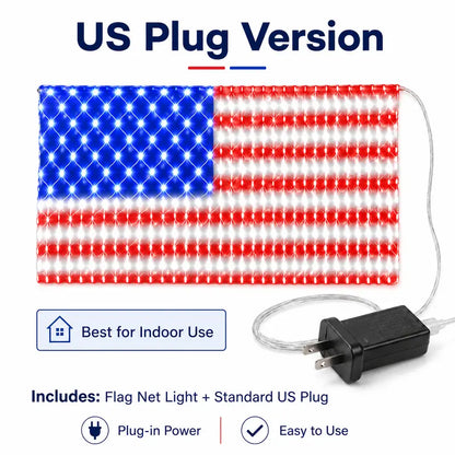 Outdoor solar American flag light, 6.5 ft x 3.28 ft, ultra-bright; suitable for Independence Day, National Day, and Memorial Day decorations; waterproof solar outdoor light