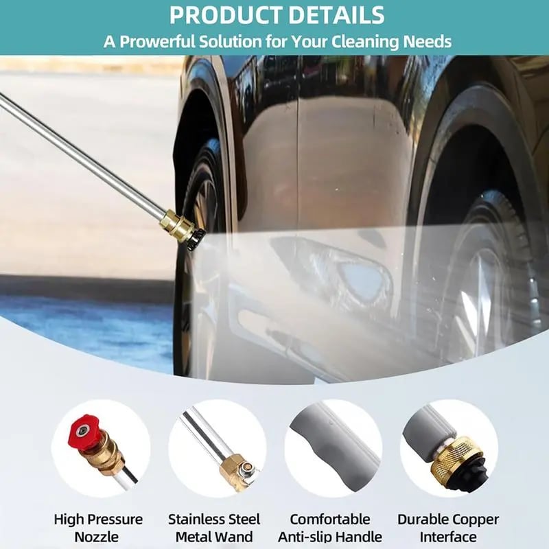 💦 High-Pressure Spray Wand for Garden Hoses – Powerful Outdoor Cleaning Tool