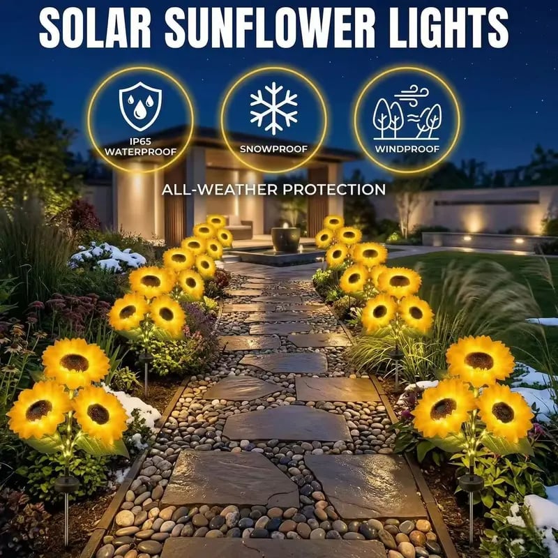 🔥Hot Sale 49% off🌟🌻 Solar Powered LED Sunflower Garden Lights Set