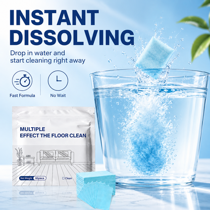 Multi-Effect Floor Cleaning Tablets, Fast Dissolving, No-Rinse Formula for Hardwood, Tile & All Floor Types