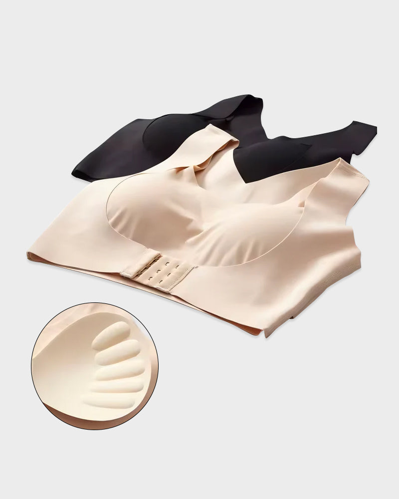 Front Closure Cross-Back Wireless Posture Bra
