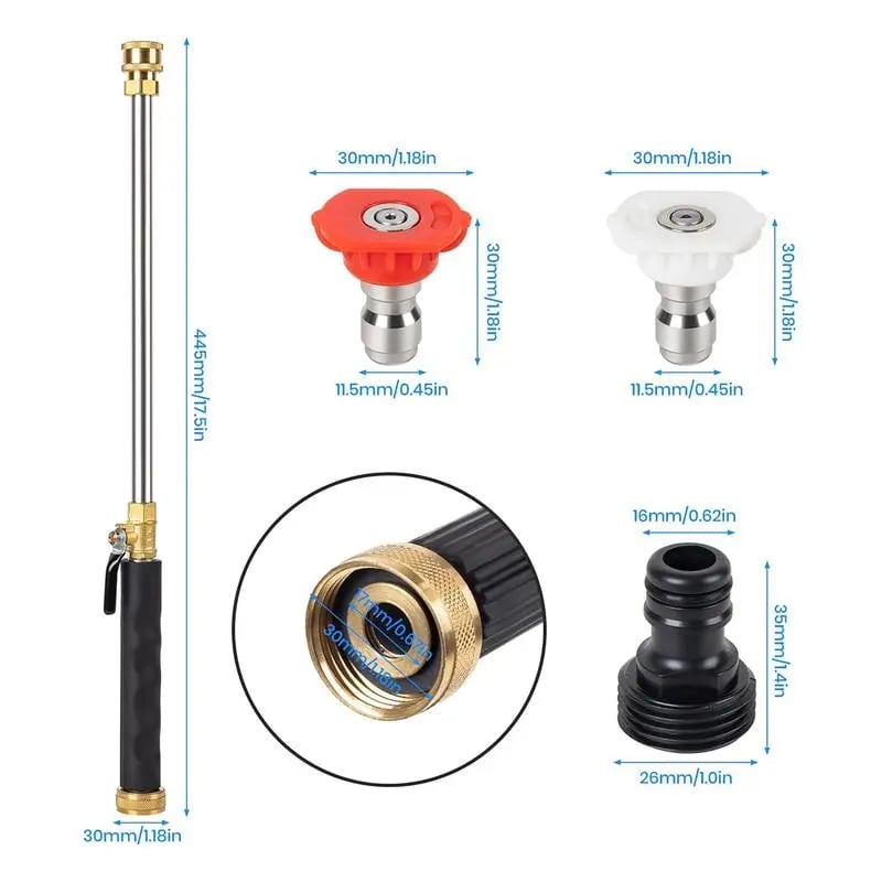 💦 High-Pressure Spray Wand for Garden Hoses – Powerful Outdoor Cleaning Tool