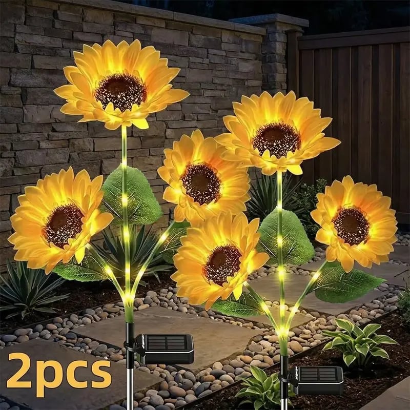🔥Hot Sale 49% off🌟🌻 Solar Powered LED Sunflower Garden Lights Set