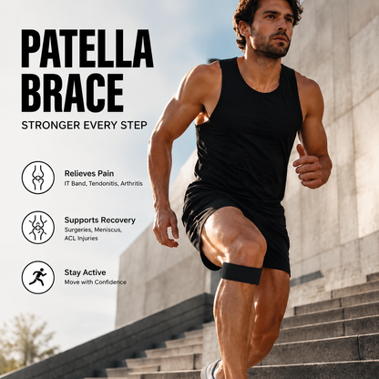 🥳2026 HOT SALE🥳💞50K+ SOLD!🦵💪 50% OFF! Sports Patella Brace – Adjustable strap, breathable neoprene. Relieves knee pain, stabilises patella. Run & gym without pain! 🏃‍♂️✨
