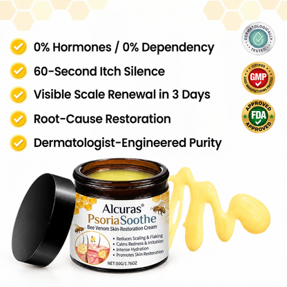 Alcuras® PsoriaSoothe Bee Venom Skin-Restoration Cream