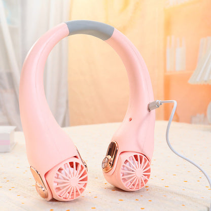 🥳2026 HOT SALE🥳💞50K+ SOLD!🍃💨 50% OFF! Neck Air Conditioner Fan – Ultra‑quiet, 360° rotating, 3 speeds. Hands‑free cooling, long battery. 😎🌬️