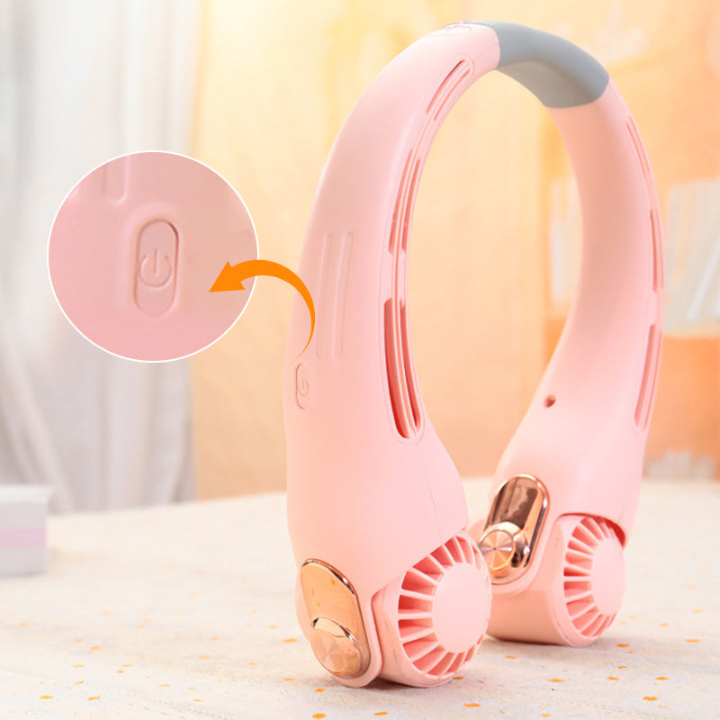 🥳2026 HOT SALE🥳💞50K+ SOLD!🍃💨 50% OFF! Neck Air Conditioner Fan – Ultra‑quiet, 360° rotating, 3 speeds. Hands‑free cooling, long battery. 😎🌬️