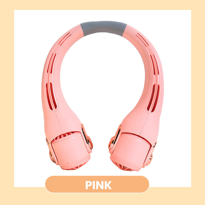 🥳2026 HOT SALE🥳💞50K+ SOLD!🍃💨 50% OFF! Neck Air Conditioner Fan – Ultra‑quiet, 360° rotating, 3 speeds. Hands‑free cooling, long battery. 😎🌬️