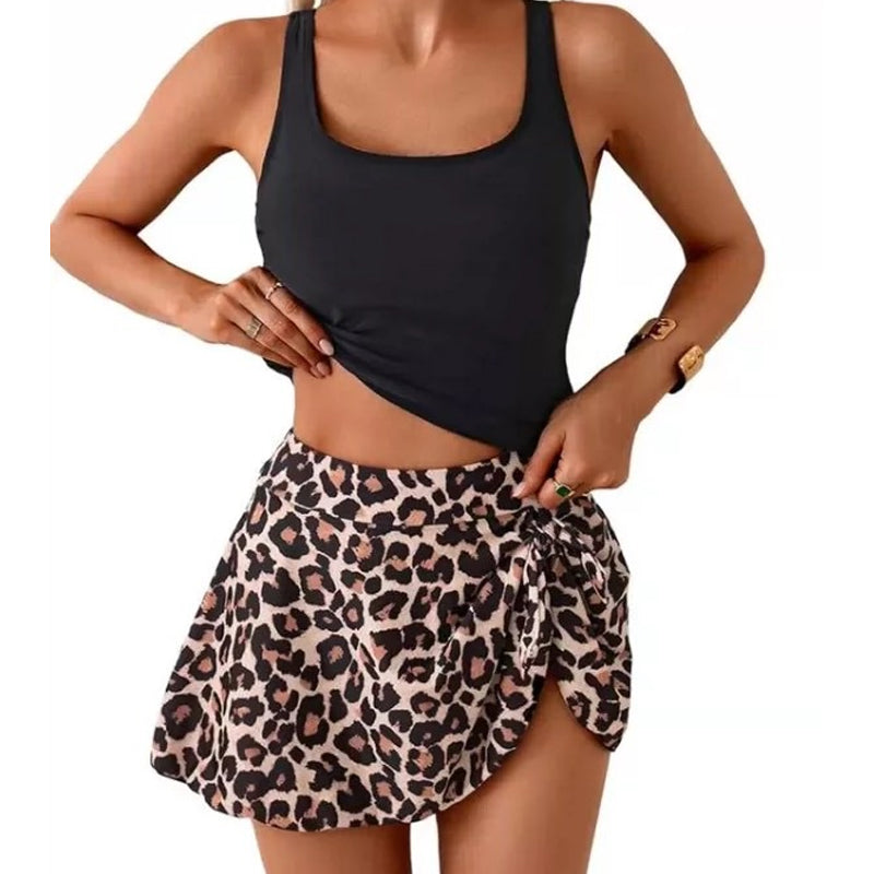 👙☀️ Tank Top & Side Tie Skirt Swimwear Set – Adjustable Straps, High Waist, Removable Pads, Flowy Cover-Up Style. Perfect For Beach, Pool & Honeymoon! 🌊💕✨